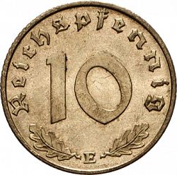 Large Reverse for 10 Reichspfenning 1936 coin