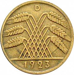 Large Reverse for 10 Pfenning 1923 coin