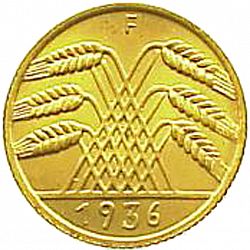 Large Reverse for 10 Pfenning 1936 coin