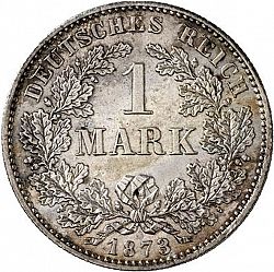 Large Obverse for 1 Mark 1873 coin