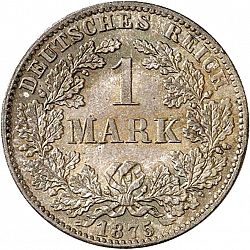Large Obverse for 1 Mark 1875 coin