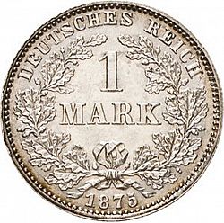 Large Obverse for 1 Mark 1875 coin