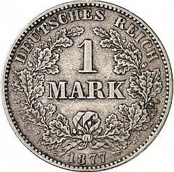 Large Obverse for 1 Mark 1877 coin