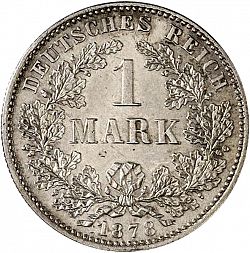 Large Obverse for 1 Mark 1878 coin