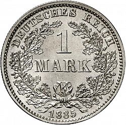 Large Obverse for 1 Mark 1885 coin