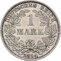 Large Obverse for 1 Mark 1894 coin