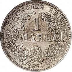 Large Obverse for 1 Mark 1899 coin