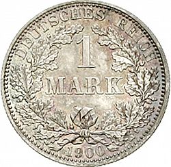 Large Obverse for 1 Mark 1900 coin