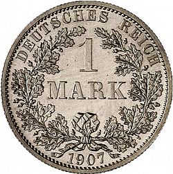 Large Obverse for 1 Mark 1907 coin