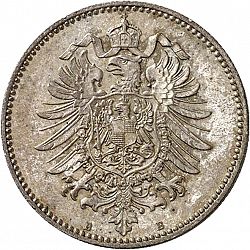 Large Reverse for 1 Mark 1875 coin