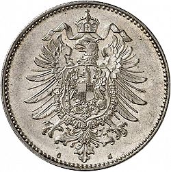Large Reverse for 1 Mark 1875 coin