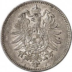 Large Reverse for 1 Mark 1881 coin