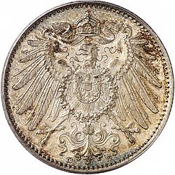 Large Reverse for 1 Mark 1891 coin