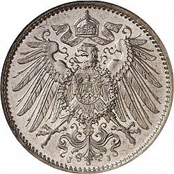 Large Reverse for 1 Mark 1899 coin