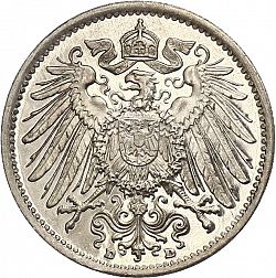 Large Reverse for 1 Mark 1902 coin