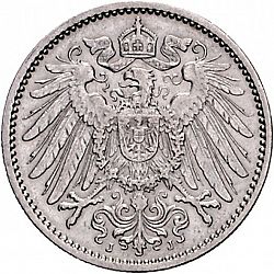Large Reverse for 1 Mark 1909 coin