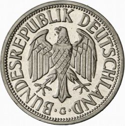 Large Obverse for 1 Mark 1950 coin