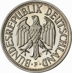 Large Obverse for 1 Mark 1955 coin
