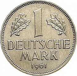 Large Obverse for 1 Mark 1961 coin