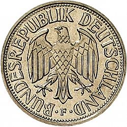 Large Obverse for 1 Mark 1962 coin