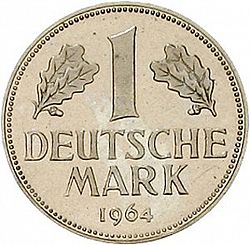 Large Obverse for 1 Mark 1964 coin
