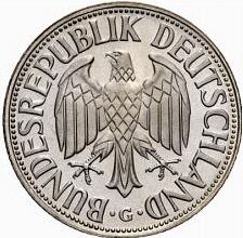 Large Obverse for 1 Mark 1965 coin