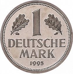 Large Obverse for 1 Mark 1995 coin