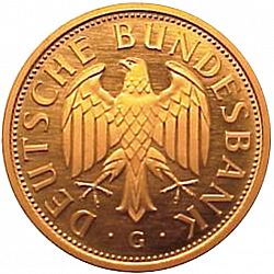 Large Obverse for 1 Mark 2001 coin