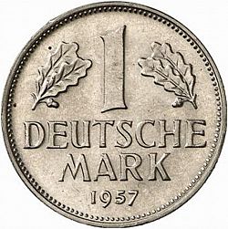 Large Reverse for 1 Mark 1957 coin