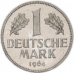 Large Reverse for 1 Mark 1964 coin