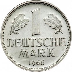 Large Reverse for 1 Mark 1966 coin