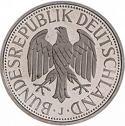Large Reverse for 1 Mark 1995 coin