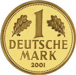 Large Reverse for 1 Mark 2001 coin