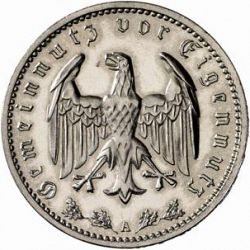 Large Obverse for 1 Reichsmark 1933 coin