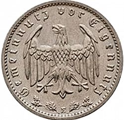 Large Obverse for 1 Reichsmark 1936 coin