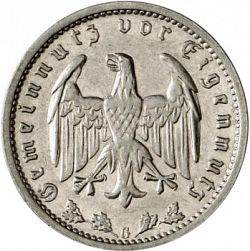 Large Obverse for 1 Reichsmark 1936 coin