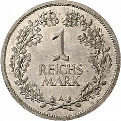 Large Obverse for 1 Reichsmark 1925 coin