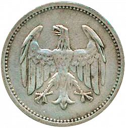Large Reverse for 1 Mark 1925 coin