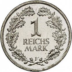 Large Reverse for 1 Reichsmark 1925 coin