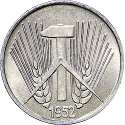 Large Reverse for Pfennig 1952 coin