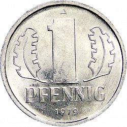 Large Reverse for Pfennig 1979 coin