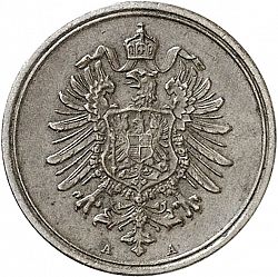 Large Reverse for 1 Pfenning 1873 coin