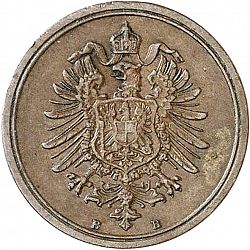 Large Reverse for 1 Pfenning 1877 coin