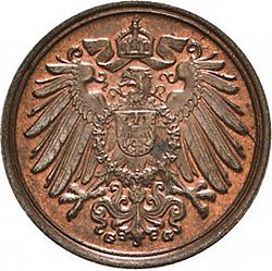 Large Reverse for 1 Pfenning 1902 coin