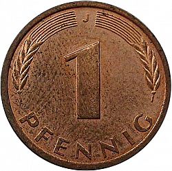 Large Reverse for 1 Pfennig 1983 coin