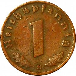 Large Reverse for Reichspfenning 1938 coin