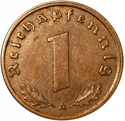 Large Reverse for Reichspfenning 1939 coin