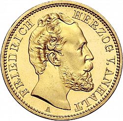 Large Obverse for 20 Mark 1875 coin