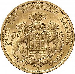 Large Obverse for 20 Mark 1878 coin
