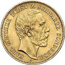 Large Obverse for 20 Mark 1896 coin
